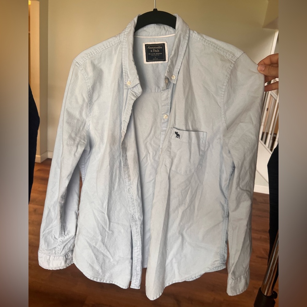Abercrombie & Fitch Men's Light Gray Shirt Jacket